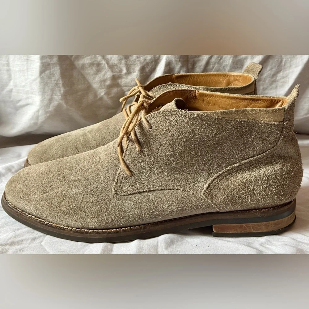 Cole Haan Suede Chukka Boots Men's Sz 13 Sand Gray Shoes Preppy C23872